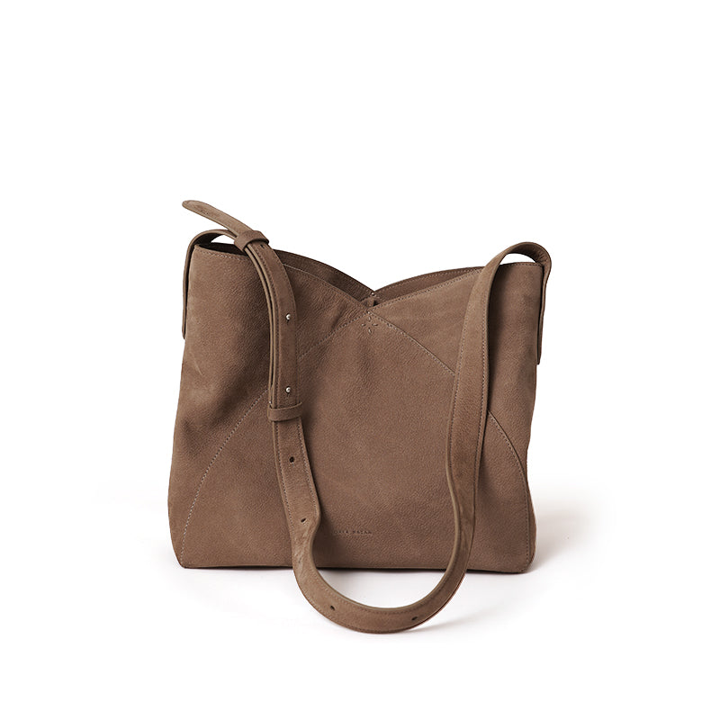 Nubuck Petal Hobo Bag Medium