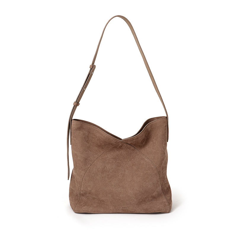 Nubuck Petal Hobo Bag Large